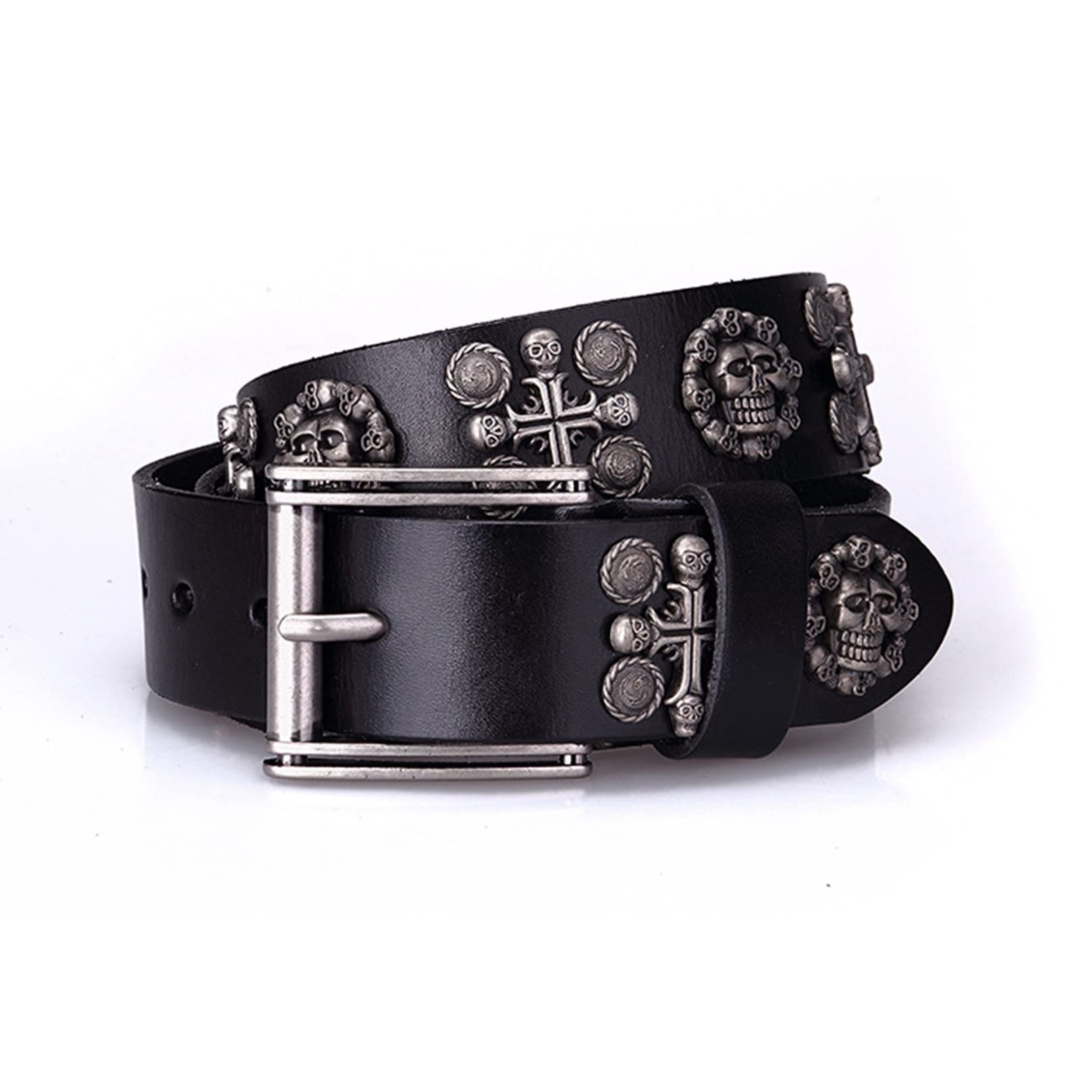 CYXZX Classic Studded Belts Metal Silver Studded Belts Suitable