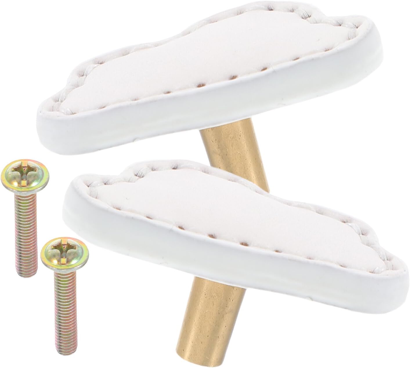 2pcs Cloud Shaped Brass Drawer Handles Thickened Soft Leather Pulls for ’s Wardrobe Cabinet Modern Furniture Hardware Accessories