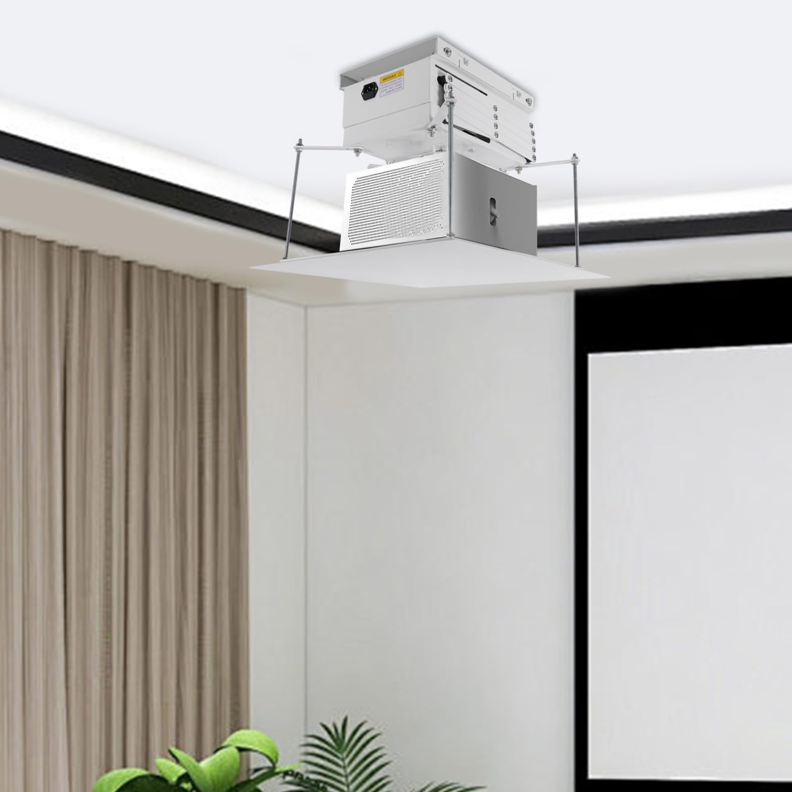 Supporto per proiettore con TV 240 W Supporto da soffitto regolabile per scuole sale riunioni e studi (bianco)