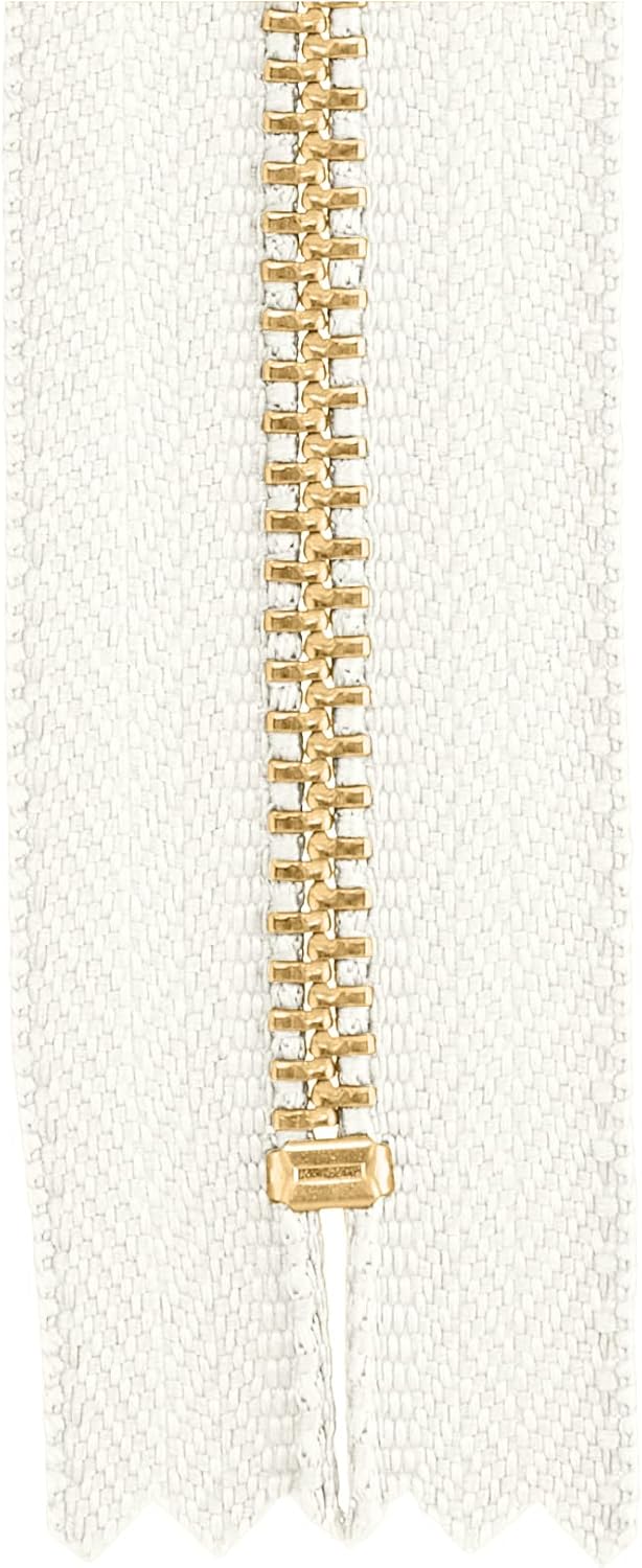 Y.K.K 3MGC-12 Gold Ball Zipper Closure, Pack of 10, Length 4.7 inches (12 cm)