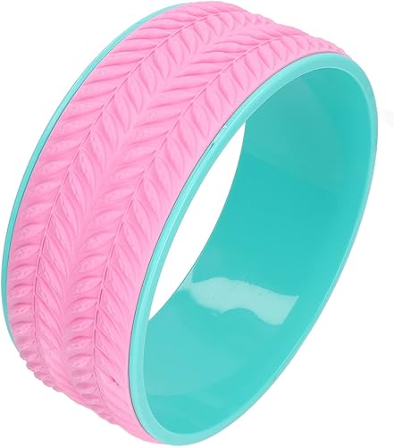 TOPINCN Yoga Wheel Yogas Roller Yoga Back Roller for Core Strengthening Back Massage Posture Correction with Non Slip Supports