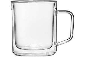 Corkcicle 16oz Clear Glass Coffee Mug | Set of 2