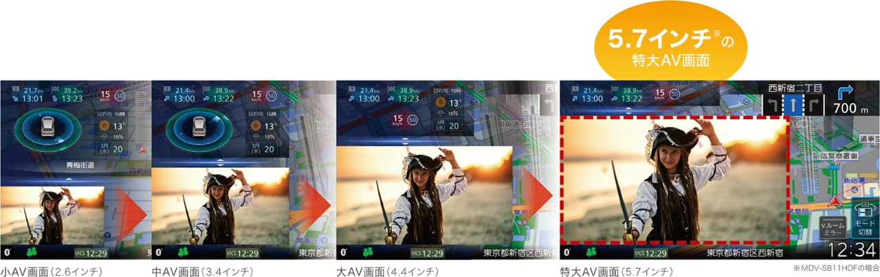 Amazon.co.jp: 7V型/180mmモデル カーナビ 「カーナビ MDV-S711HD」+