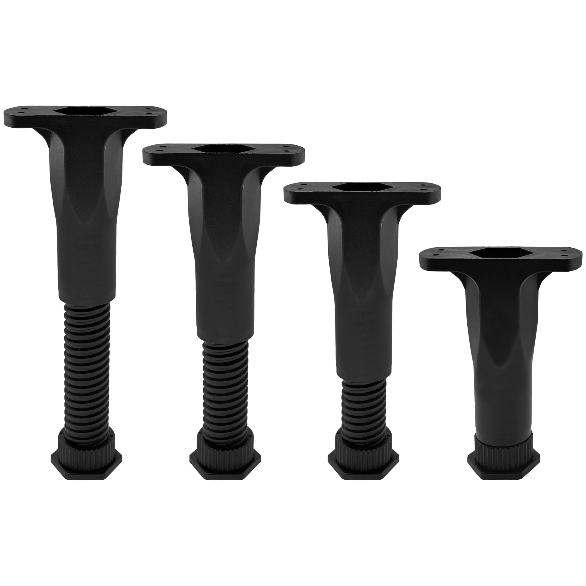 DDHOMIN 4 PCS Adjustable Plastic Support Legs for Bed Frames Sofa, Furnitures and Tables (120mm-220mm), Black - Image 2