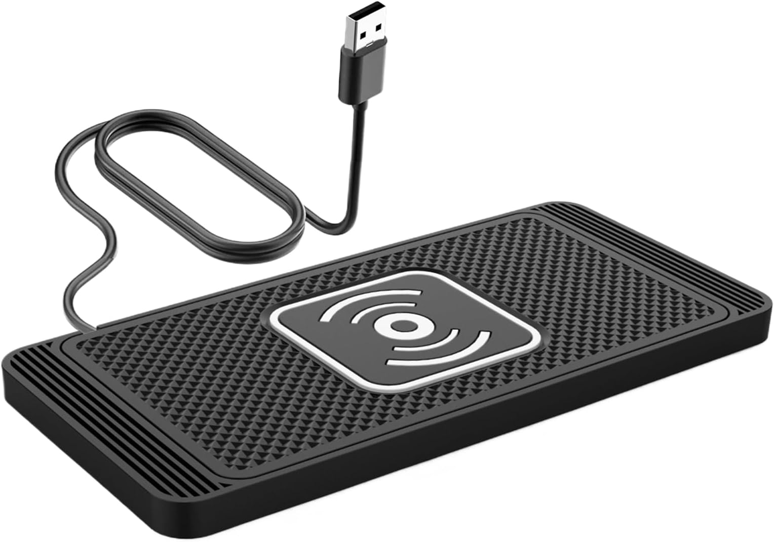 Wireless Car Charger: Fast Charging Card, Fully Automatic Induction Pad, Smart Dashboard Power Dock, Non-Slip Console Power Station | Soluz