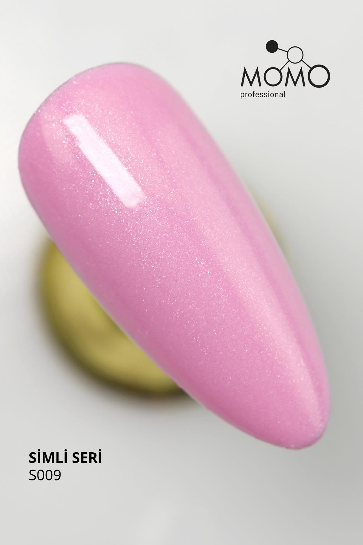 MOMO professional Kalıcı Oje S009 Simli Soğuk Pembe 4 ml