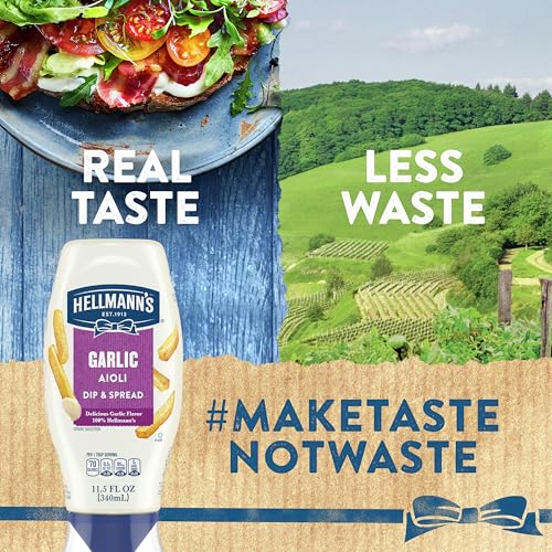 Hellmann's Garlic Dip & Spread Garlic Aioli for French Fries, Sandwiches, Burgers & More Made With 100% Certified Vegan Ingredients 11.5 oz (Pack of 2) - image 7