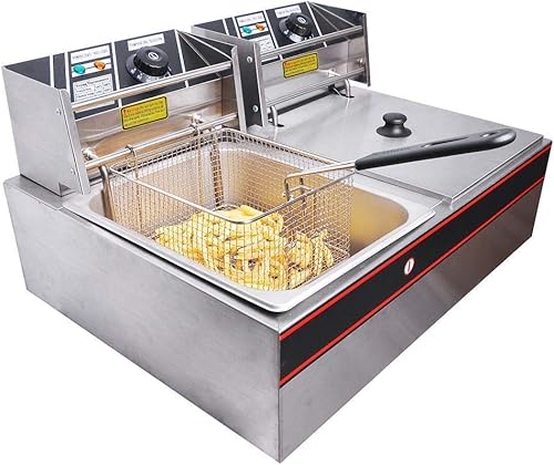 FROTH & FLAVOR Freidora 12 ltrs para papas fritas 6+6 Ltrs