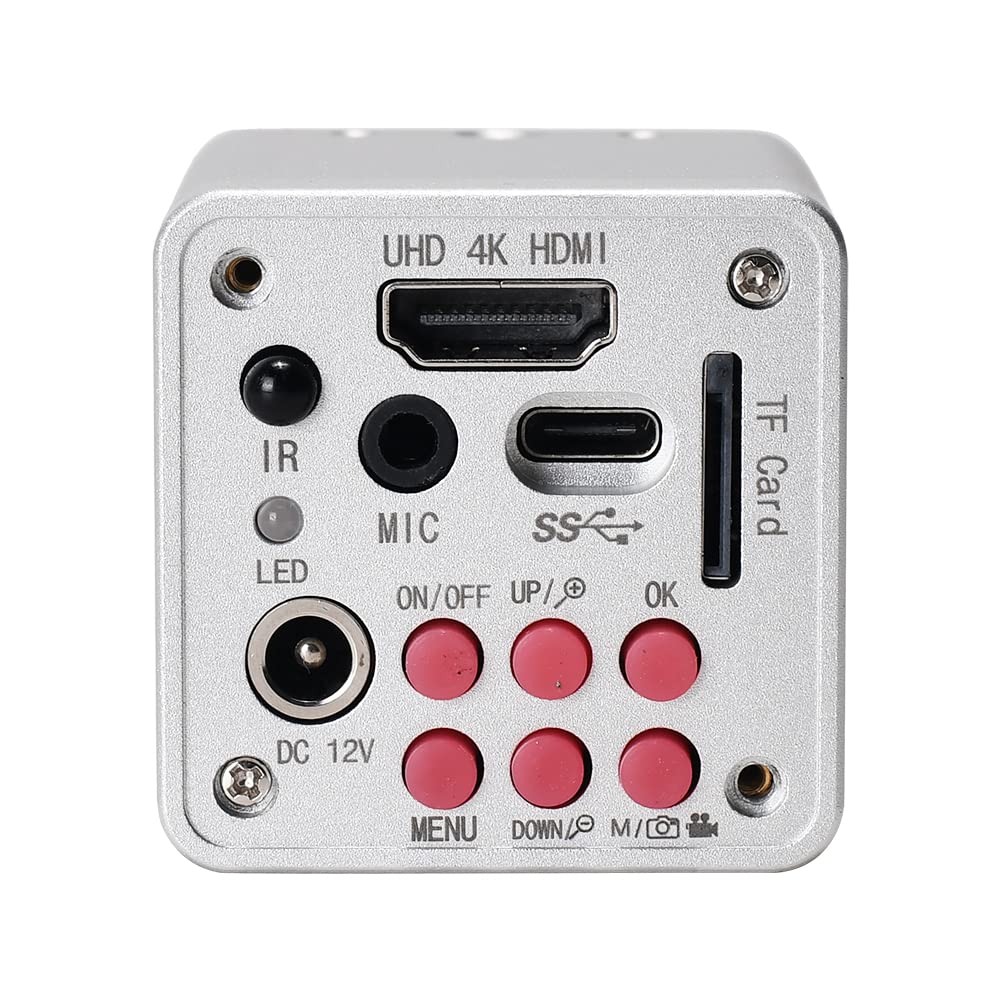 HAYEAR Sensor IMX334 de 1/1.8 pulgadas Cámara 4K Cámara HDMI industrial USB tipo C Cámara de microscopio digital 1/125 Tiempo de exposición de alta velocidad para reparación de PCB de placa madre