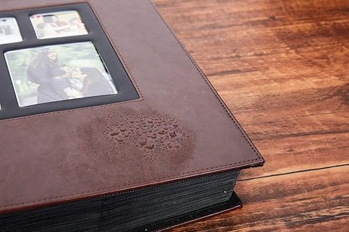 Miniatura 4 de Artmag - Álbum de fotos de 4.0 x 6.0pulgadas, con cubierta de piel, de gran capacidad para fotos de boda o familia