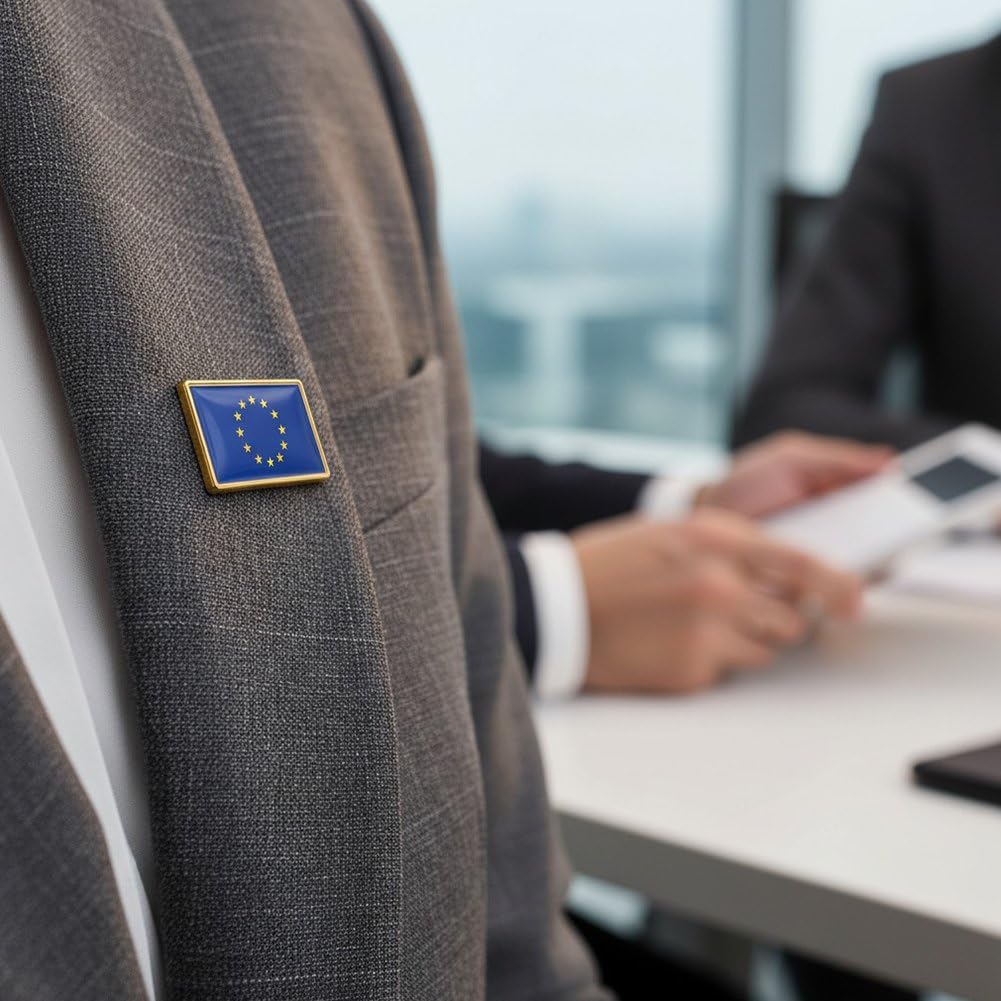 Flaga Unii Europejskiej, metalowa przypinka z flagą, pamiątka z podróży, prezent dla mężczyzn i kapelusz, ubrania, plecak