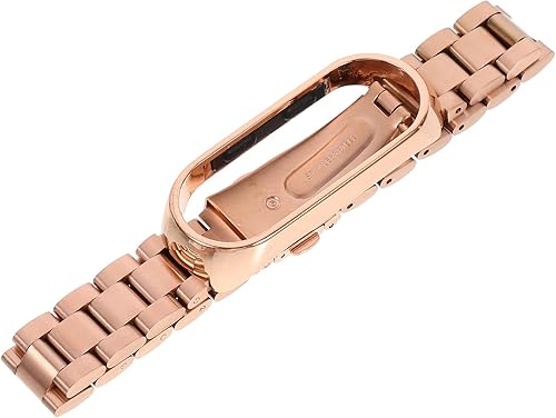 UKCOCO Correa de reloj compatible con Xiaomi Mi Band 345 de acero inoxidable de repuesto para hombres y mujeres