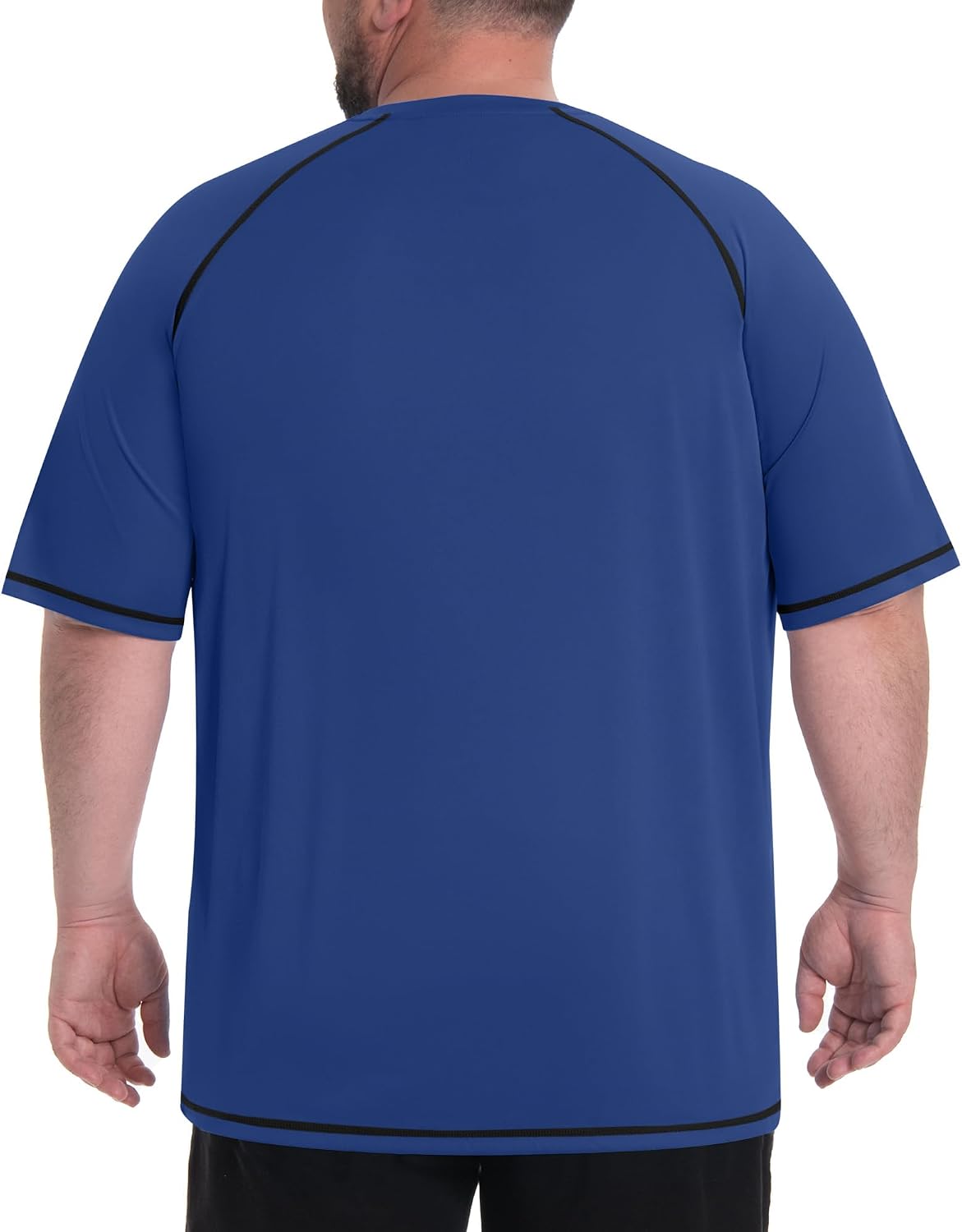 Runhit Men's Big and Tall Rash Guard Short Sleeve UPF 50+ Sun Protection Swim Shirts SPF UV Fishing Water T Shirt Quick Dry