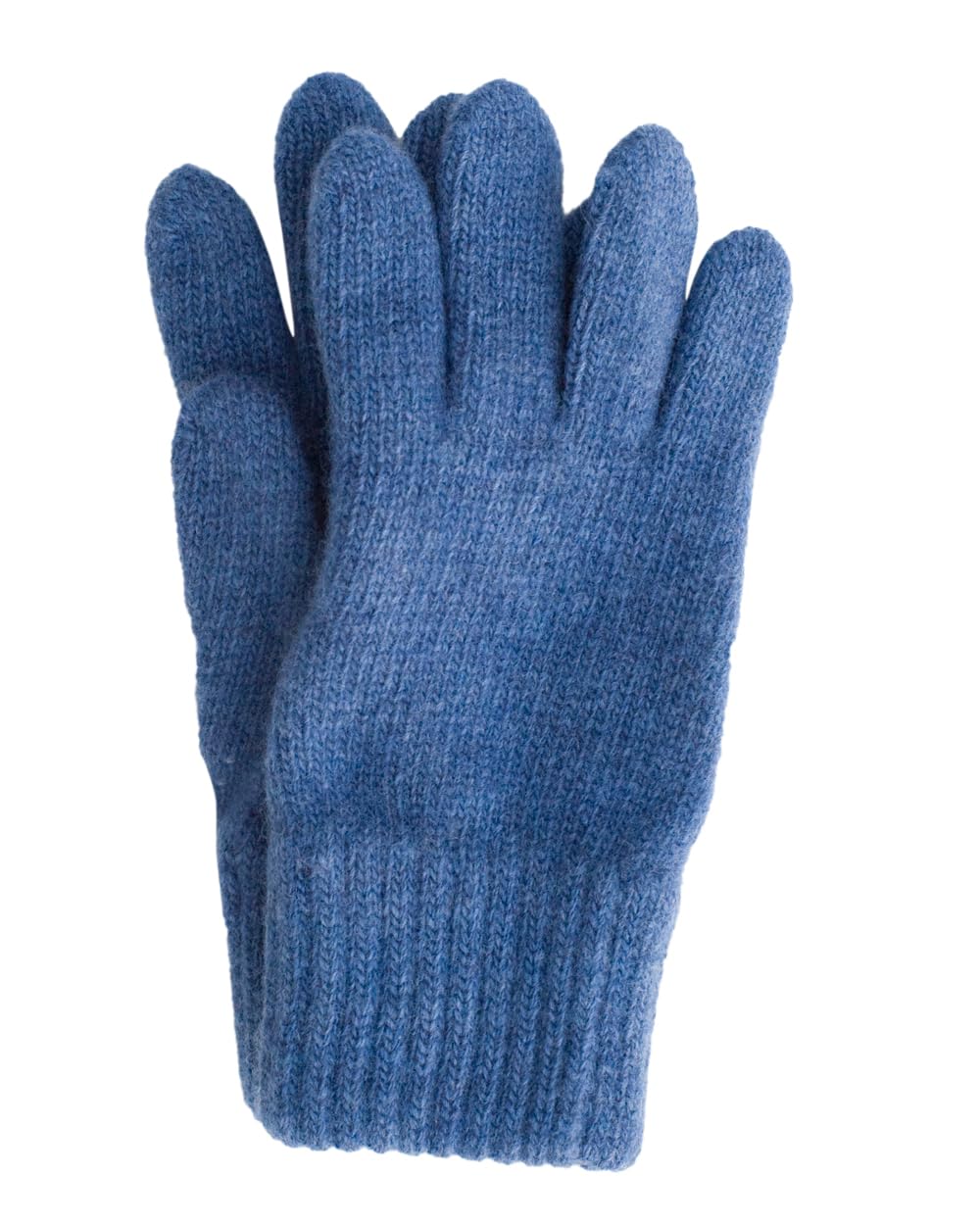 FosterNatur, Children's finger gloves/knitted gloves/wool gloves, 100% merino wool, extra fine