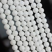 Vista 119 de MJDCB Natural Multicolor Volcanic Lava Stone Round Loose Stone Beads DIY for Jewelry Bracelet Making 15" (6mm, White)