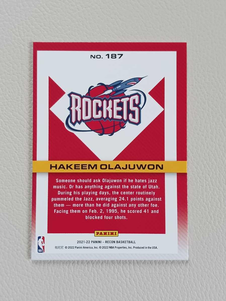 Amazon.co.jp: NBA 2021-22 PANINI RECON ハキーム オラジュワン 
