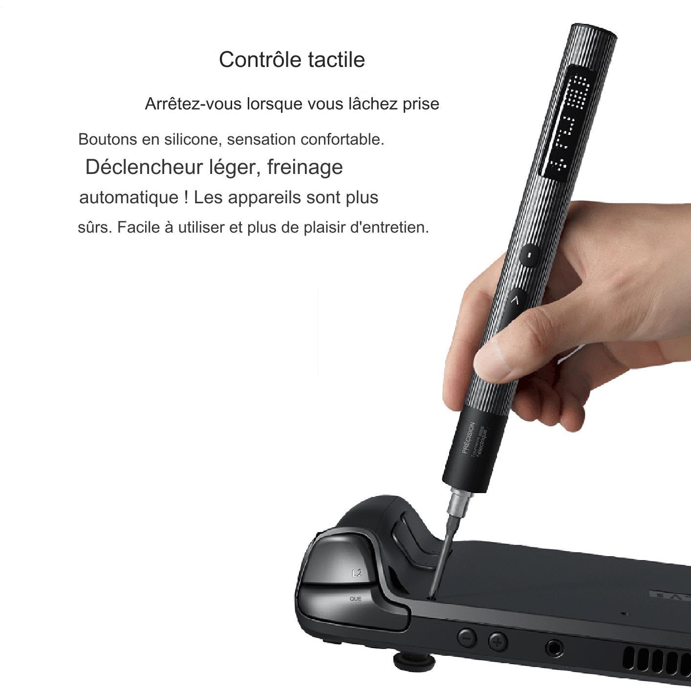 Destornillador Eléctrico 50 En 1 Mini Herramienta De Destornillador | 3 Ajustes de Par Luz LED para Tornillos de Relojes Para Reparación De Electrónicos Del Hogar PC Portátil