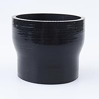 Vista 82 de AC PERFORMANCE ID 4" a 3.75" (4.016 in a 3.740 in) Reductor recto, longitud 4" (100mm), 4 capas reforzadas, manguera universal de silicona pura Negro