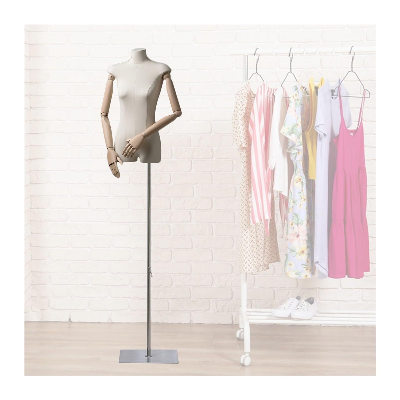 Maniquí de vestir para escaparates de moda y talleres de sastrería artesanal