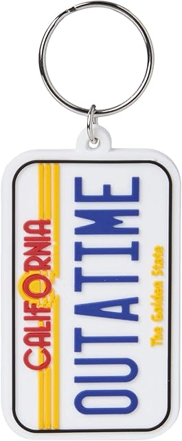 Pyramid International RK38572C Back to the future keychain ( license plate ) , Multi-Colour, 4.5 x 6 x 1.3 cm