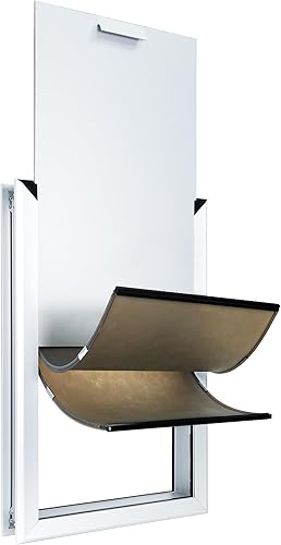 Miniatura 9 de Puerta grande de aluminio para perros con imanes, doble solapa, puerta para perros grandes de hasta 100 libras, puerta para mascotas para puerta