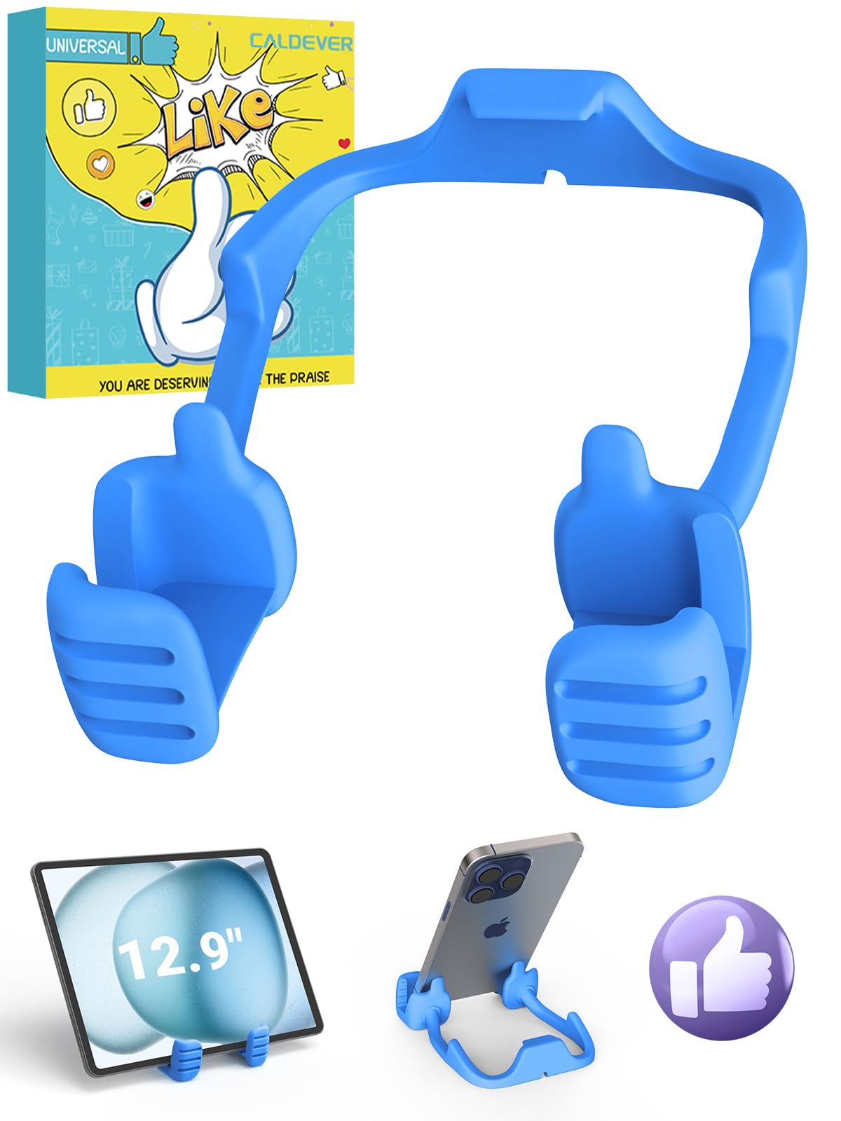 Stocking Stuffers for Teens Boys Girls Tablet Stand for iPad Universal Compatible Thumbs Up Lazy Cell Phone Stand