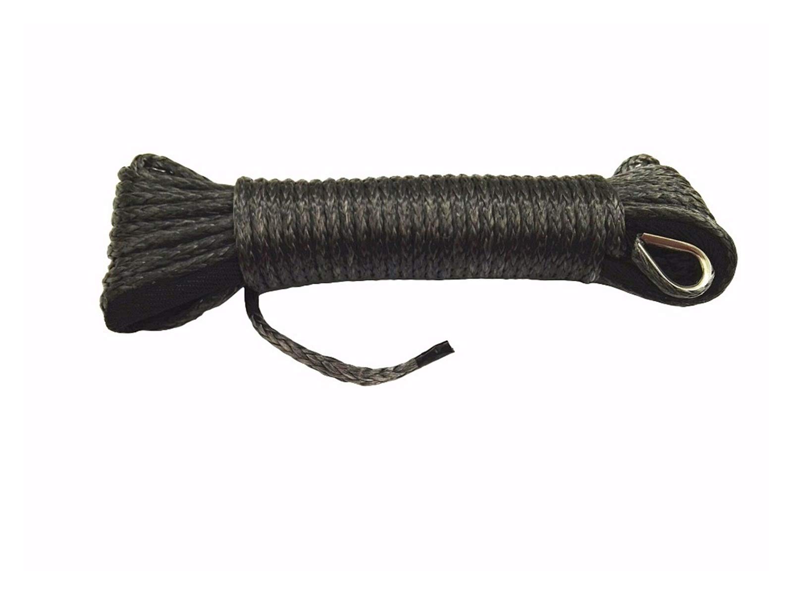 Winch Rope, Black 5MM*15M ATV Synthetic Rope, Winch Accessories,Boat Cable