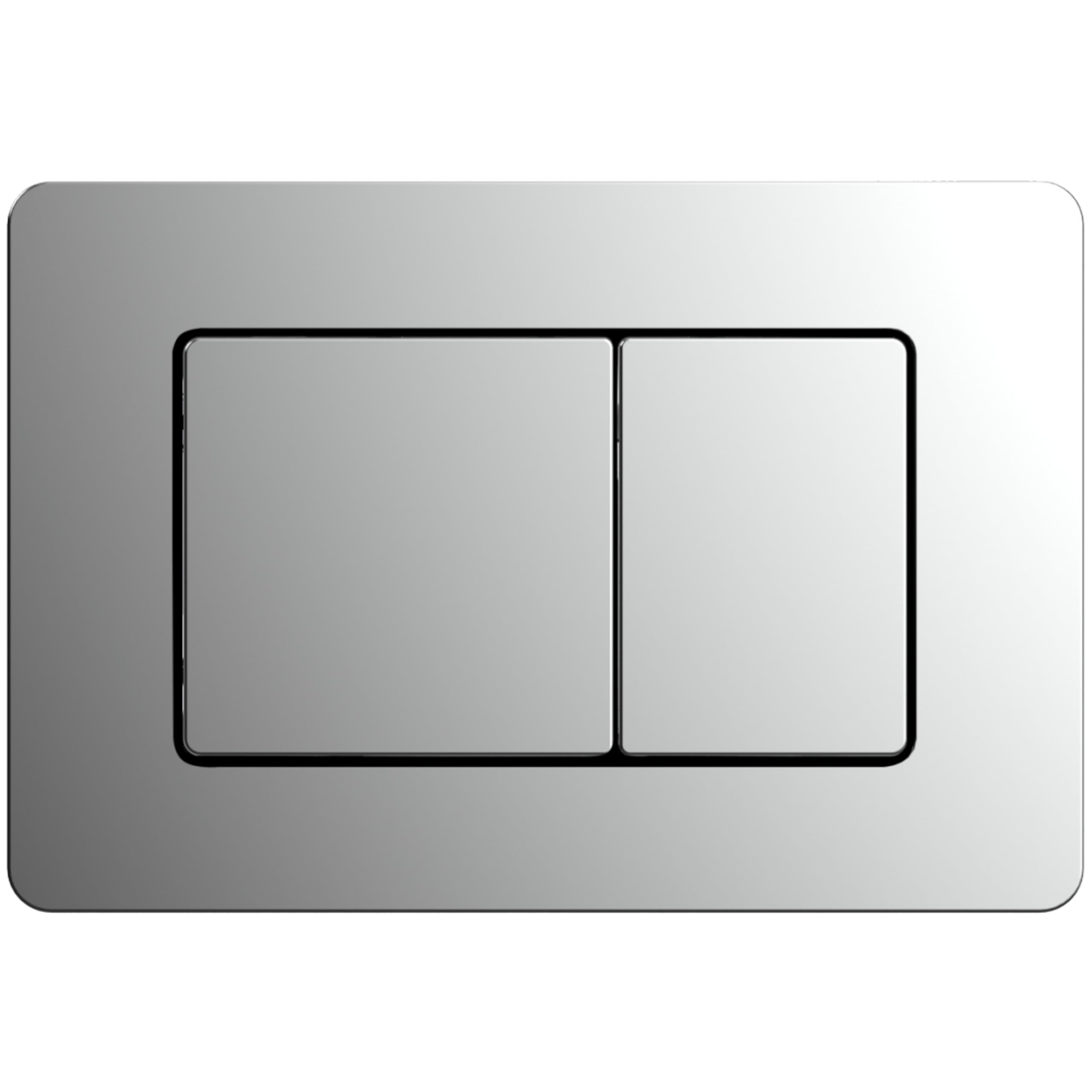 AquaUno Tile - Pulsador para inodoro (cromo, 24,5 x 16,2 cm, acabado cromado) | Acero inoxidable; cisterna mecánica de 2 cantidades para cisternas Sigma; acabado listo para montar