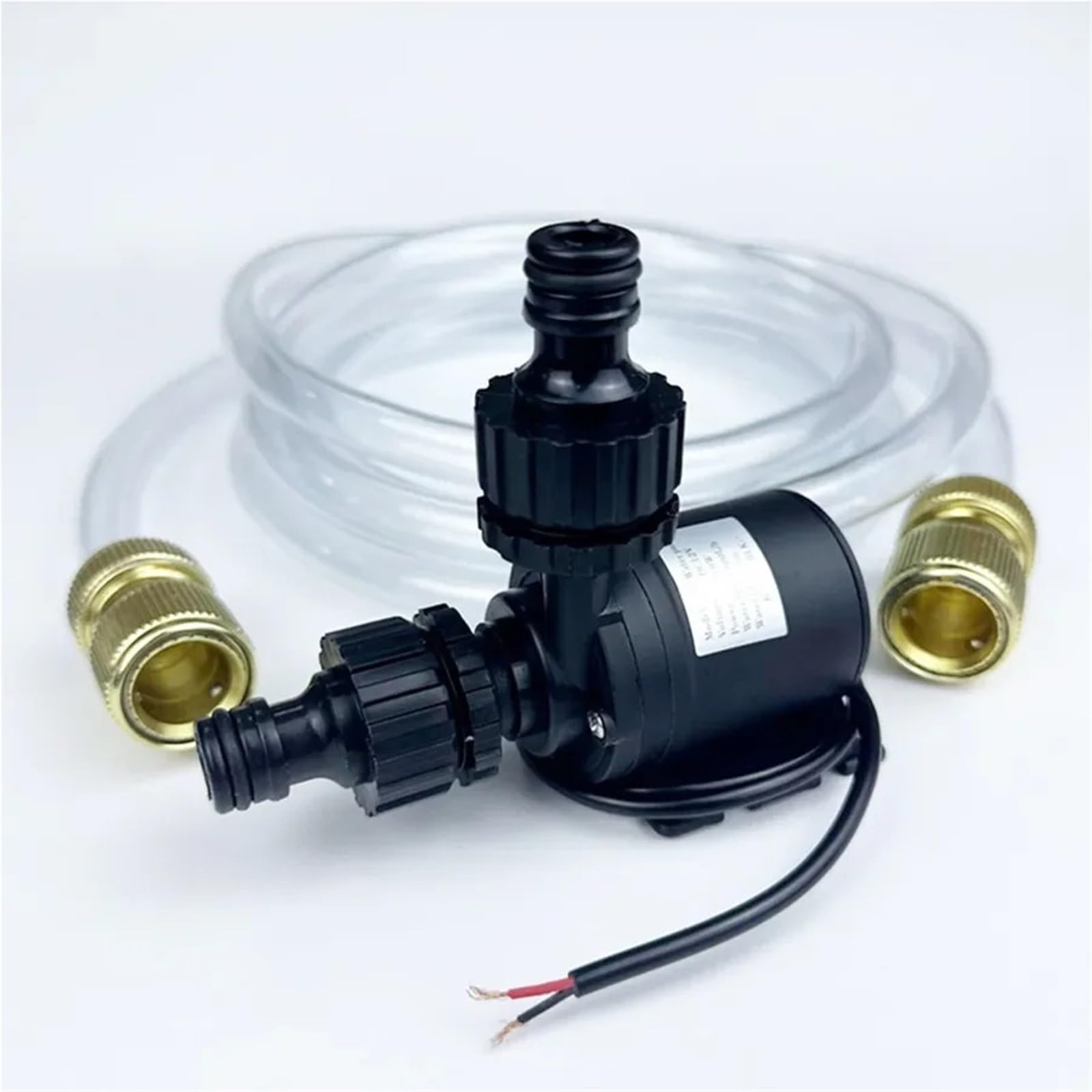 Bomba de agua sumergible de 12 V, 800 l/h, 5 m DC24 V, bombas de agua solares con conector rápido de tubo de agua para turismo, caravana, fuente de acuario (juego de 24 V CC, 5 metros)