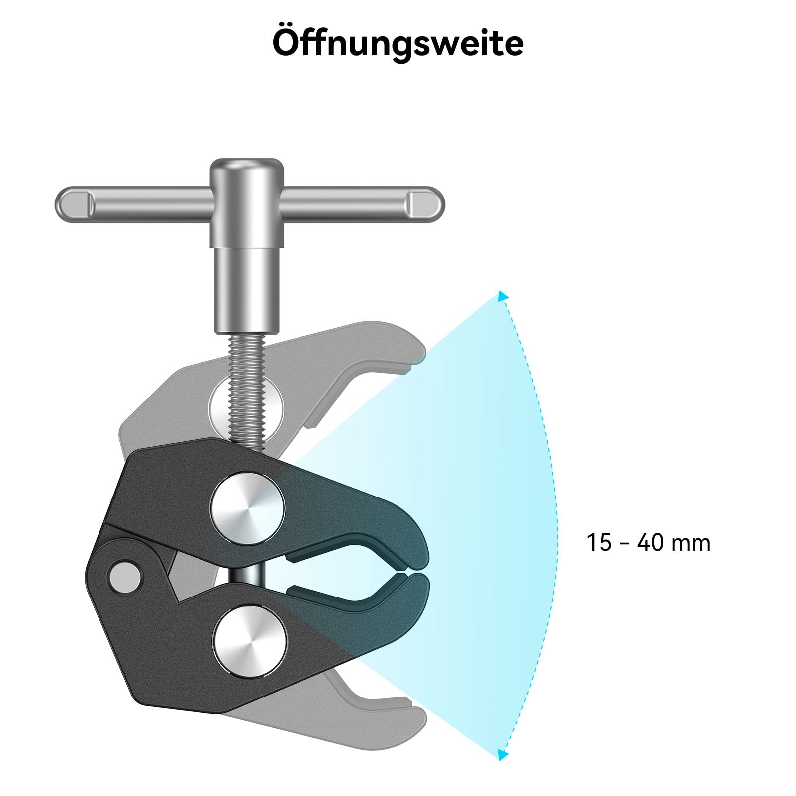 SMALLRIG Super Clamp 2220 - Universalklemme 10-55mm Für Kamera Rig Zubehör