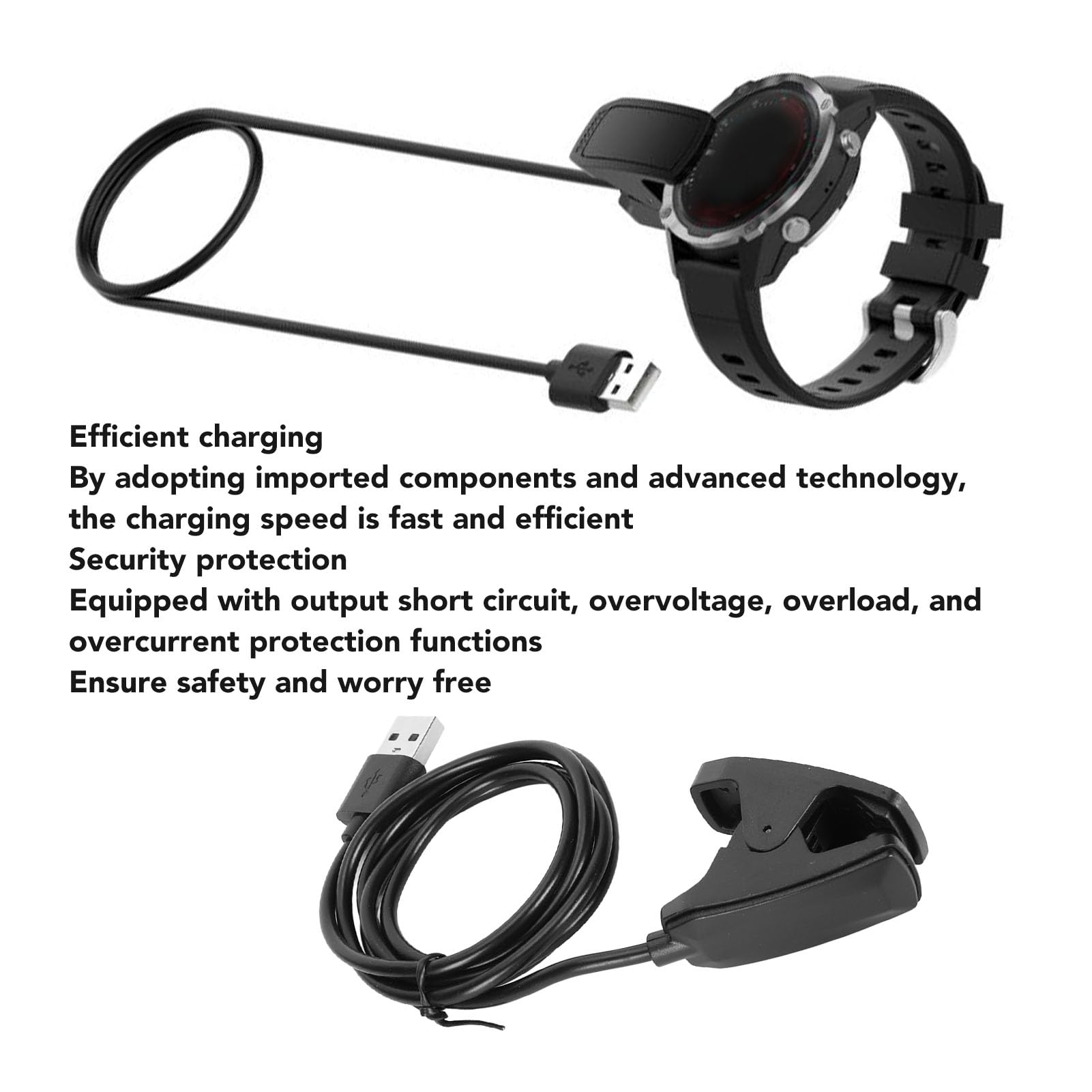 Cavo di Ricarica per Smartwatch Descent, Cavo di Ricarica Rapida USB per Smartwatch Descent G1 Mk1 Mk2 Mk2i Mk2S, 1 Metro