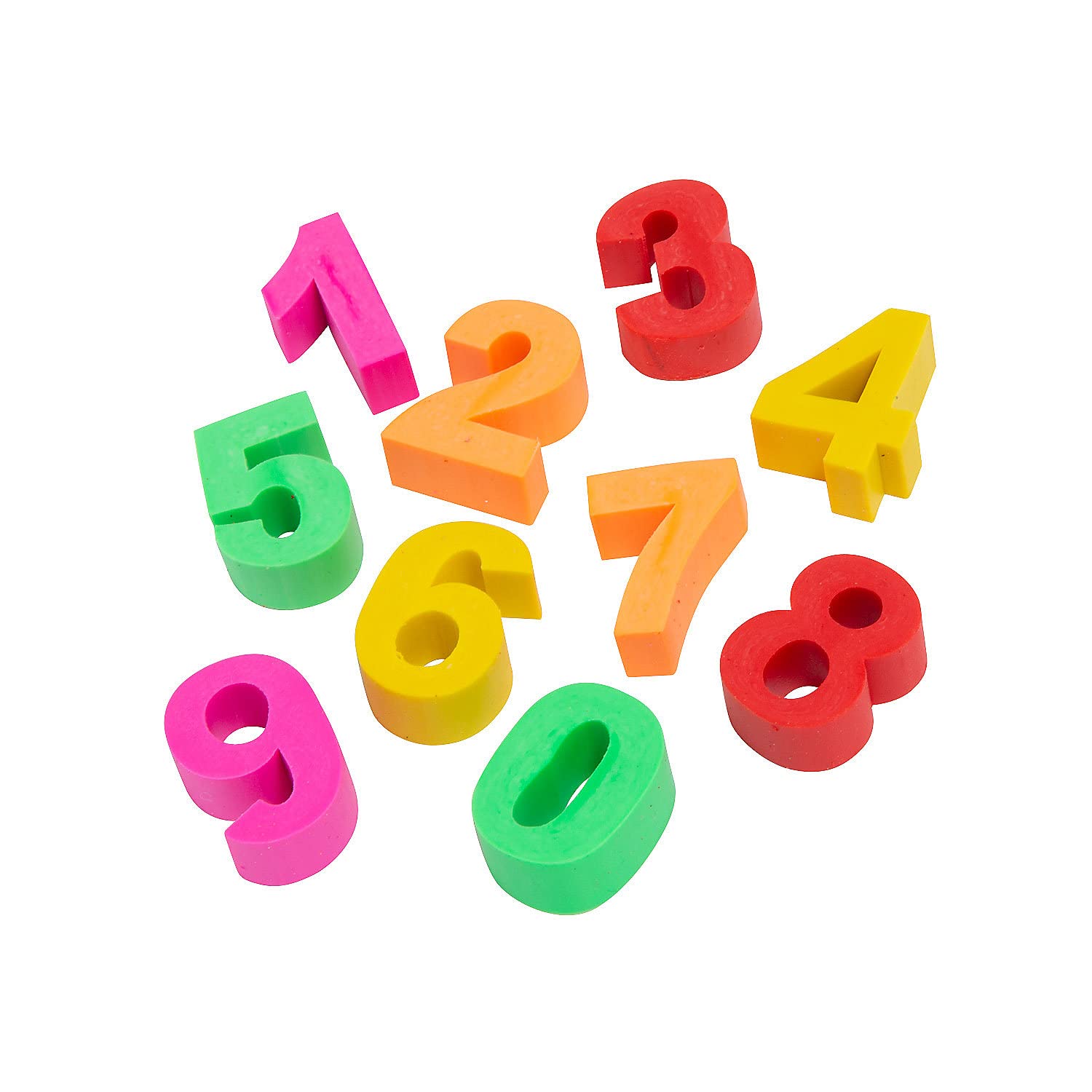 Amazon.com: Number Erasers - 12 Sets : Toys & Games