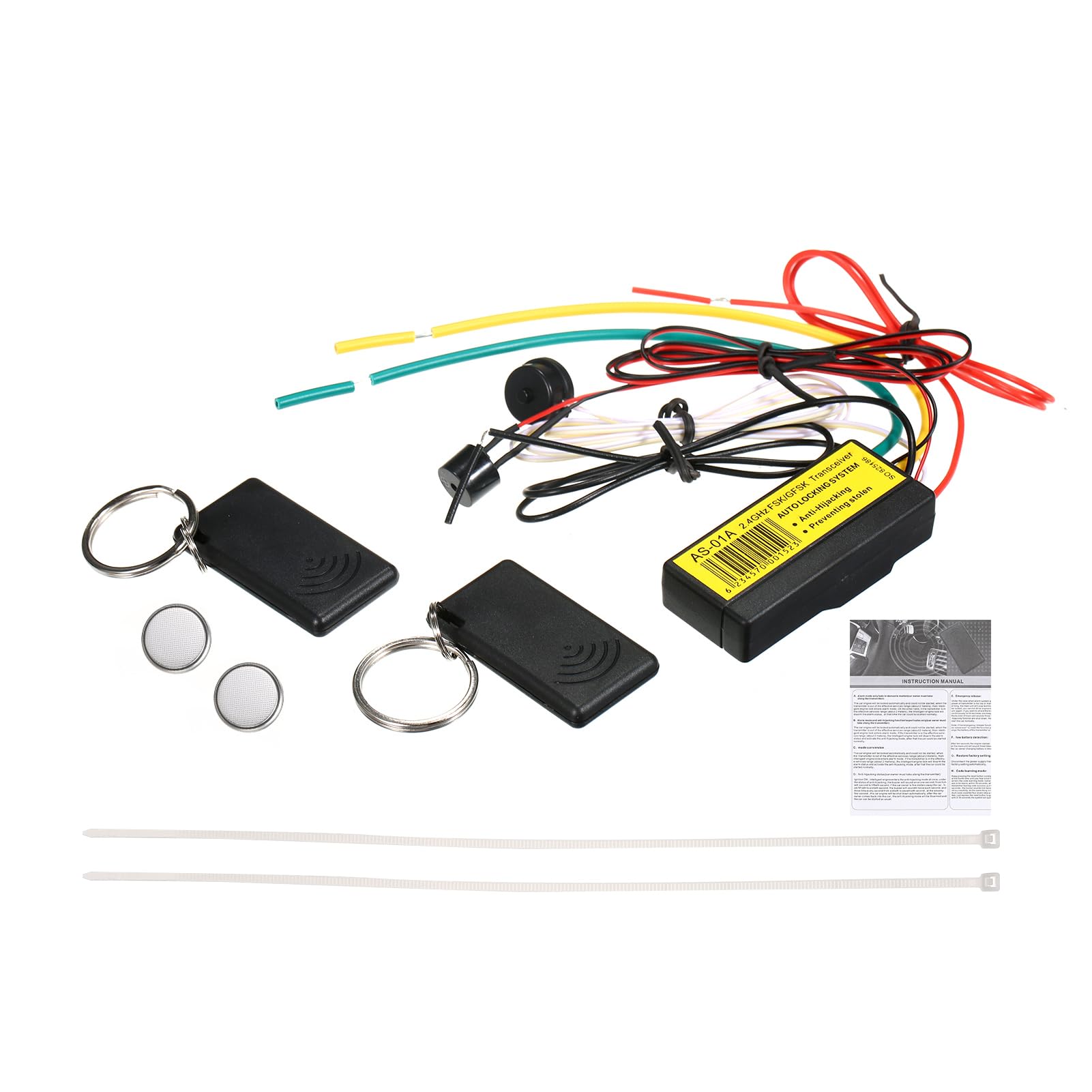 Shkalacar Sistema di Sicurezza Immobilizzatore, Immobilizzatore del Motore Dispositivo Antifurto per Auto Portatile Sistema di Allarme Anti-rapina per Veicoli a 12V
