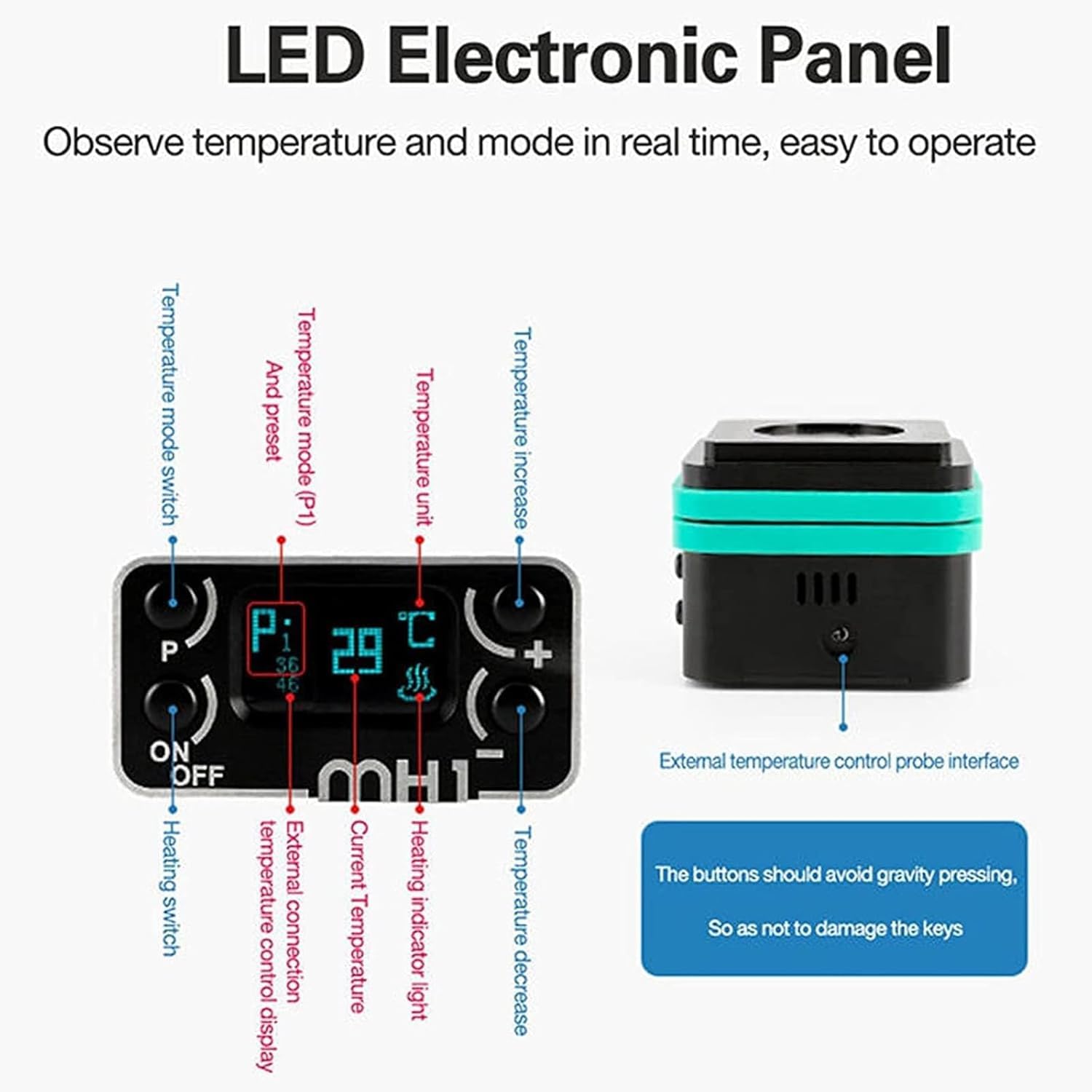 Grzejnik kompozytowy z żywicy dentystycznej z panelem sterowania LED, precyzyjna regulacja temperatury 36℃-100℃ do materiałów kompozytowych i forniru porcelanowego