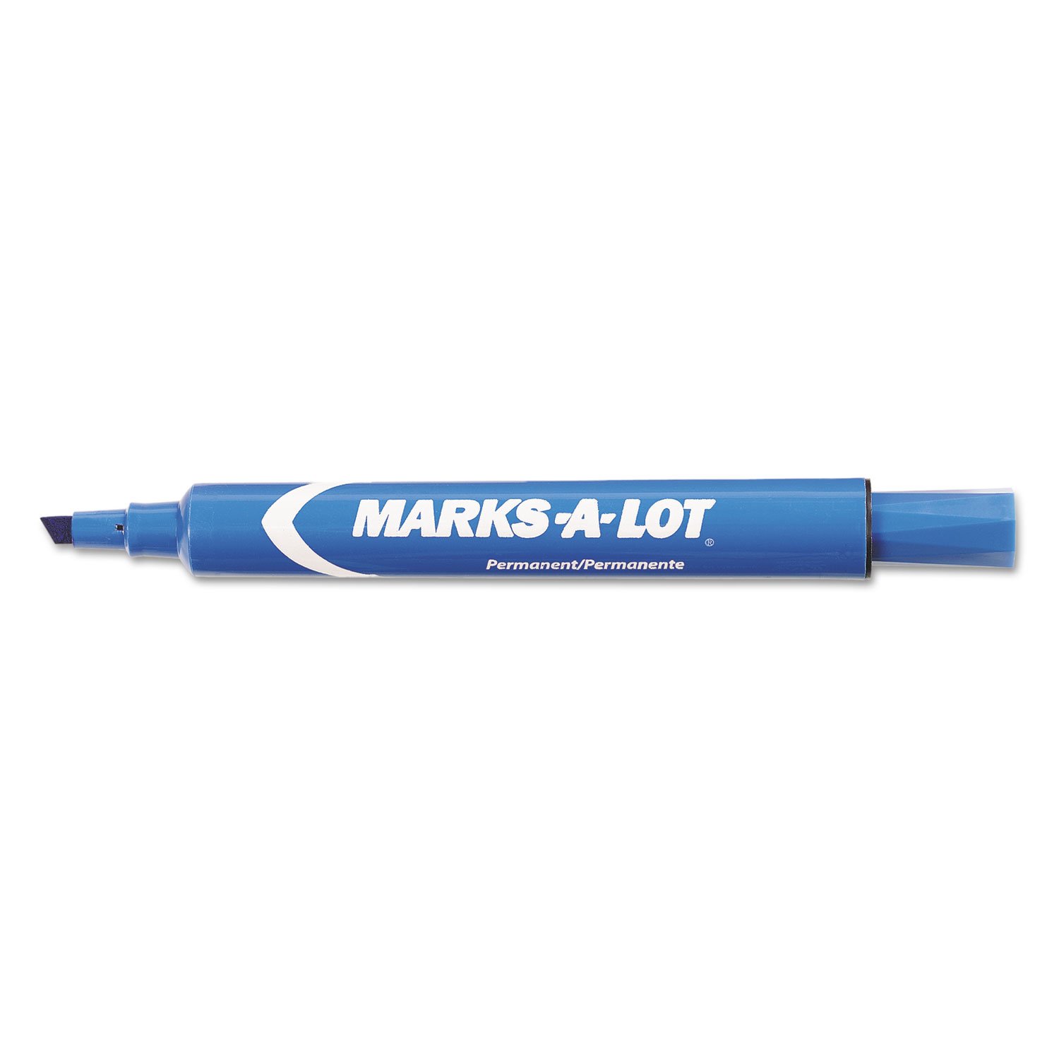 Avery 08886 Marks-A-Lot Large Chisel Tip Permanent Marker, Blue, 12 Each/DZ