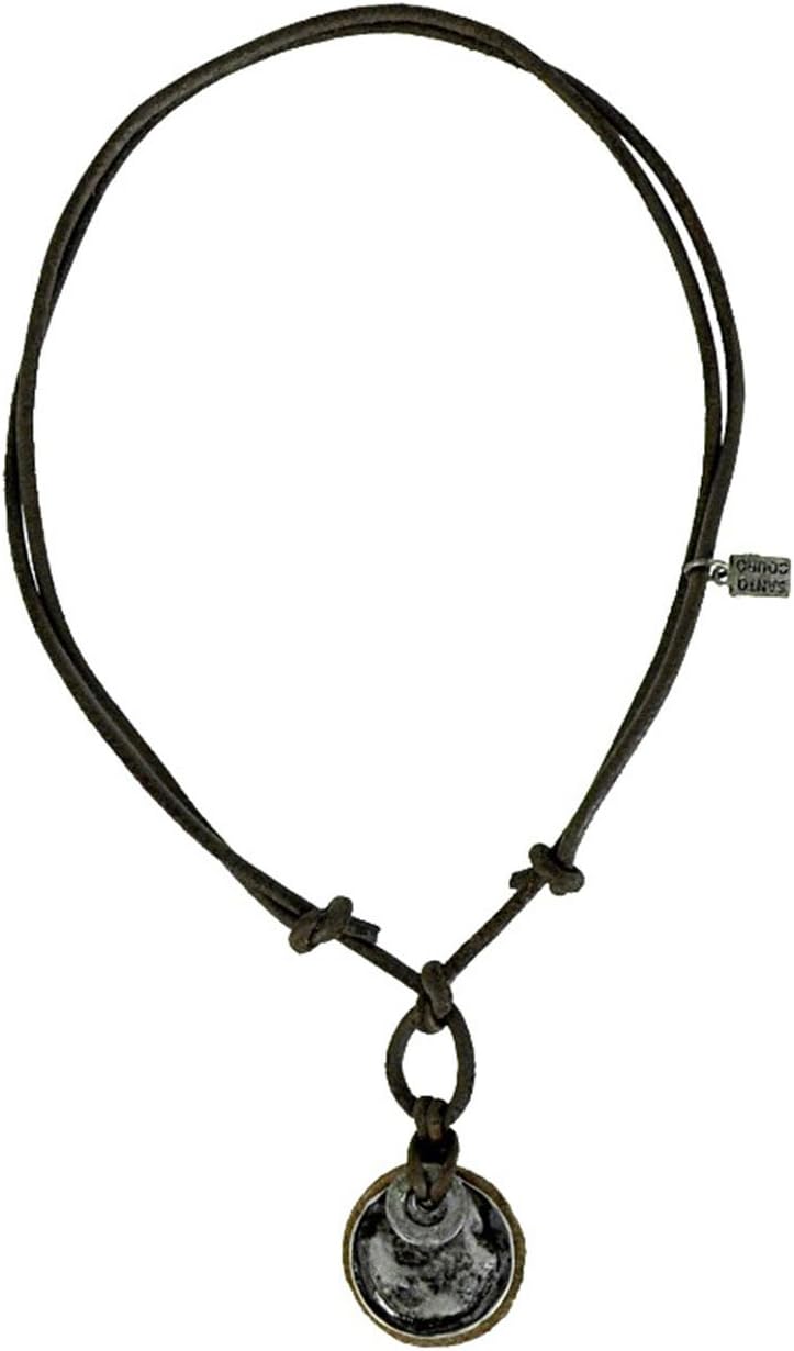 PRERNA Cords Craft ® Leather Necklace, Genuine Unisex Leather Necklace with Adjustable Size, Color Brown, 35 Cm Width