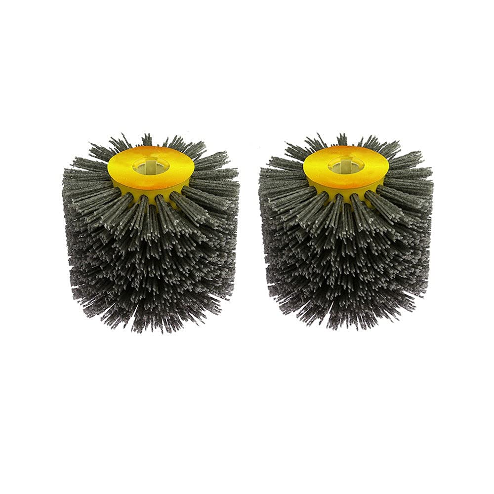 Smerigliatrice angolare Filo abrasivo Spazzole in nylon P80 Sbavatura Lucidatura Lucidatura Ruota per mobili in legno, 2 pezzi