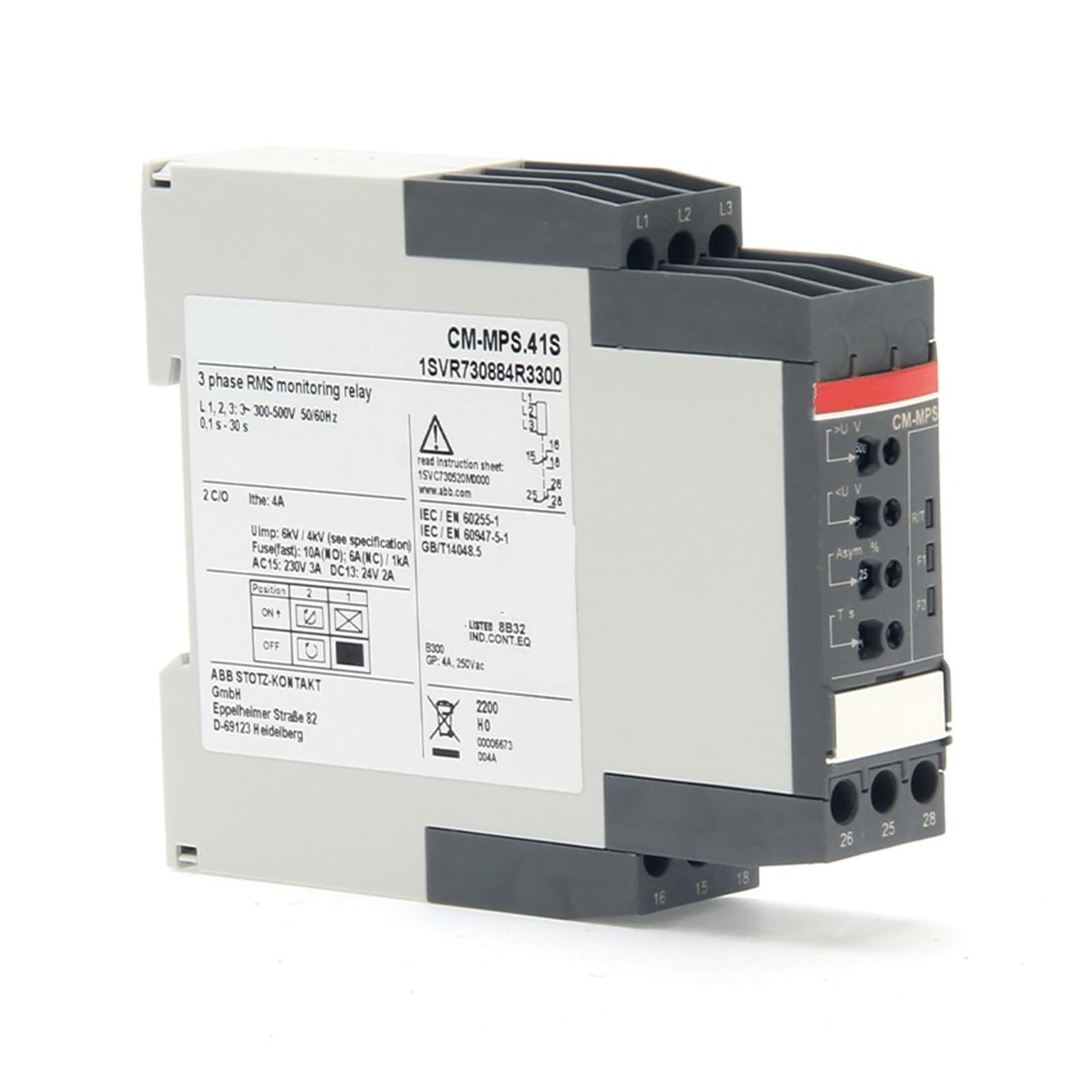 BALYDLUL Relay CT-MBS.22P, 2c/o, 24-48VDC, 24-240VAC Product ID 1SVR740010R3200
