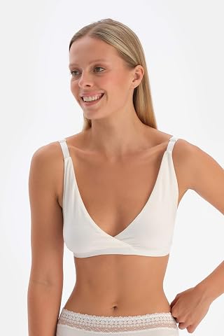 Dagi Kadın Micromodal Kruvaze Arkası Dantel Detaylı Üçgen Soft Bra, Örme