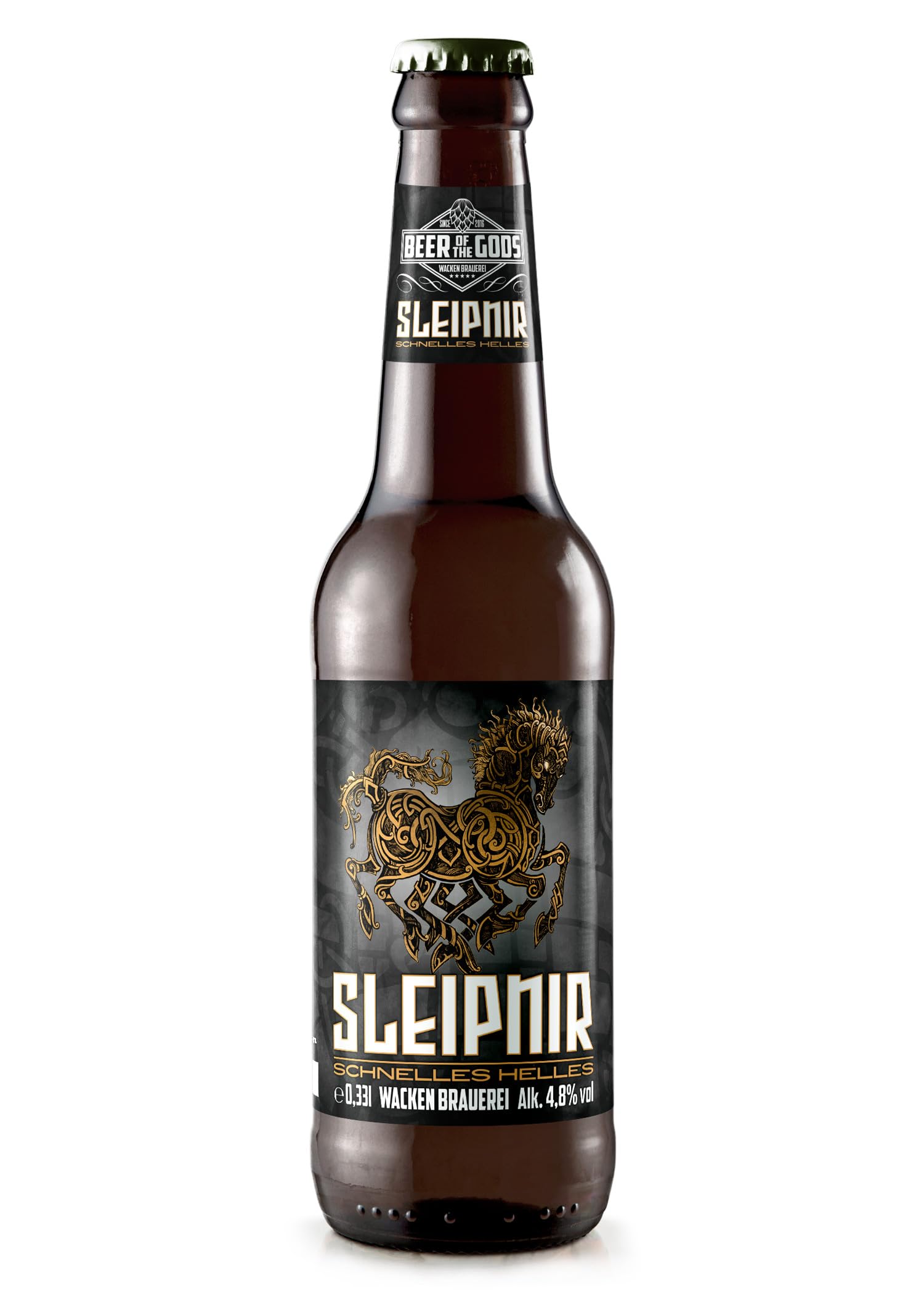 Wacken Brauerei Sleipnir - Pack de cervezas caseras - 20 botellas de 0,33 l de cerveza rubia poco fermentada
