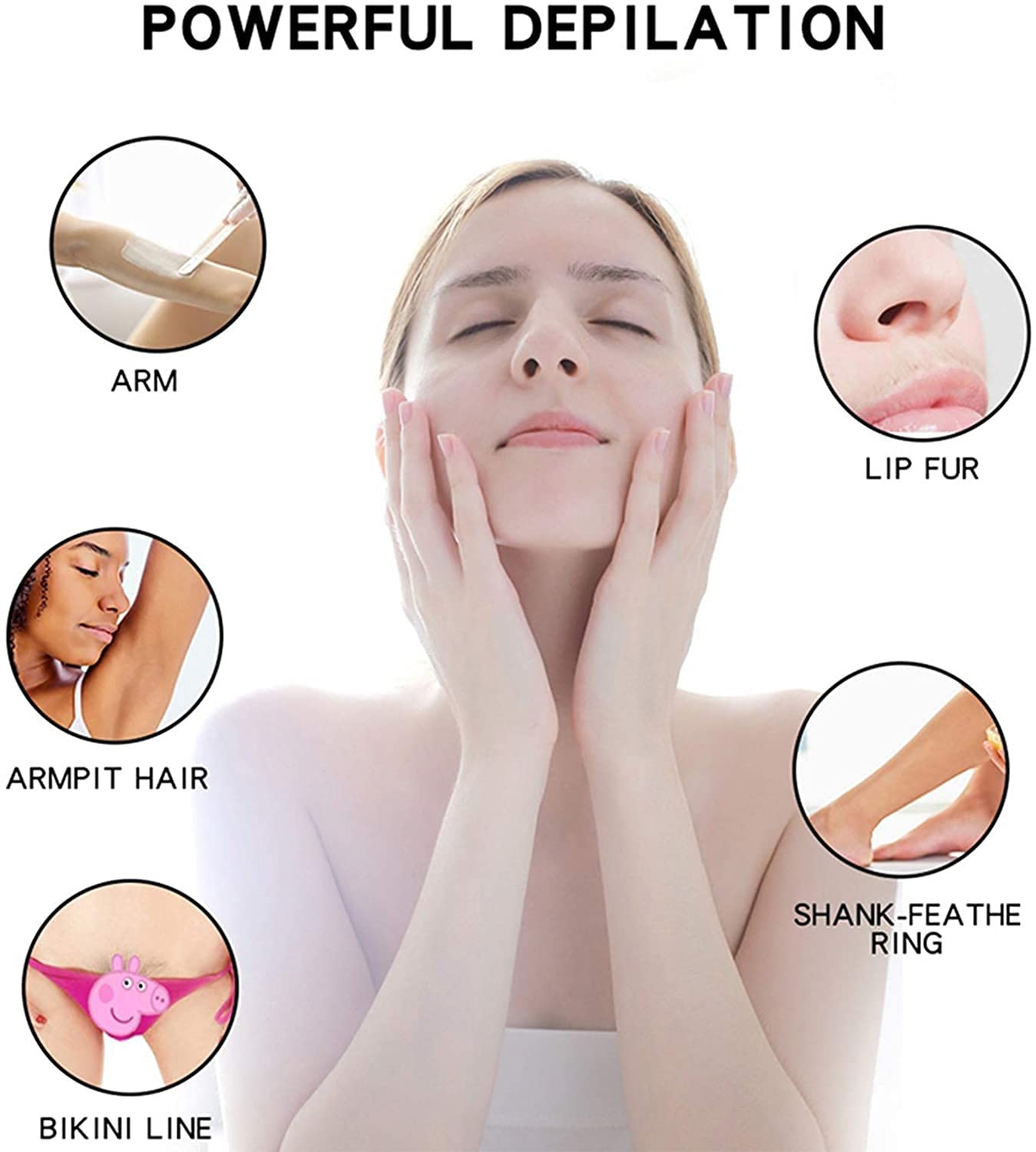 Scaldacera per depilazione – Macchina per la depilazione con kit brasiliano per la ceretta del corpo per sopracciglia e gambe per donne e uomini per donne e uomini