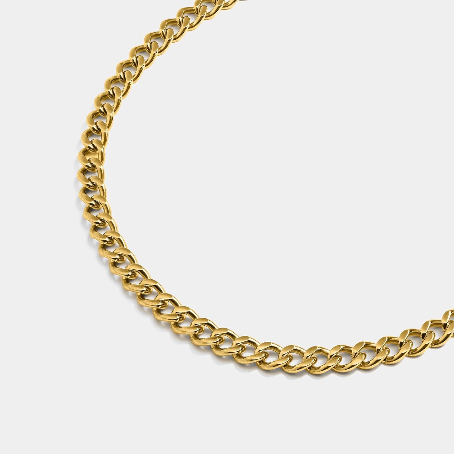 Gold Necklace for Women, 14K Gold Plated Dainty Chunky Cuban Chain Necklaces for Women, Cuban Link Chain Necklaces for Women Trendy Cuban Chain Fashion Jewelry Gifts for Christmas Thanksgiving - Image 6
