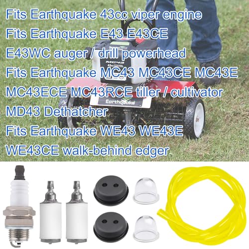 FitBest Repower Tune-Up Kit for Earthquake E43 E43WC E43CE Auger MC43 MC43E MC43CE MC43RCE MC43ECE Tiller MD43 WE43 WE43CE WE43E Edger Replaces 3004105 300494