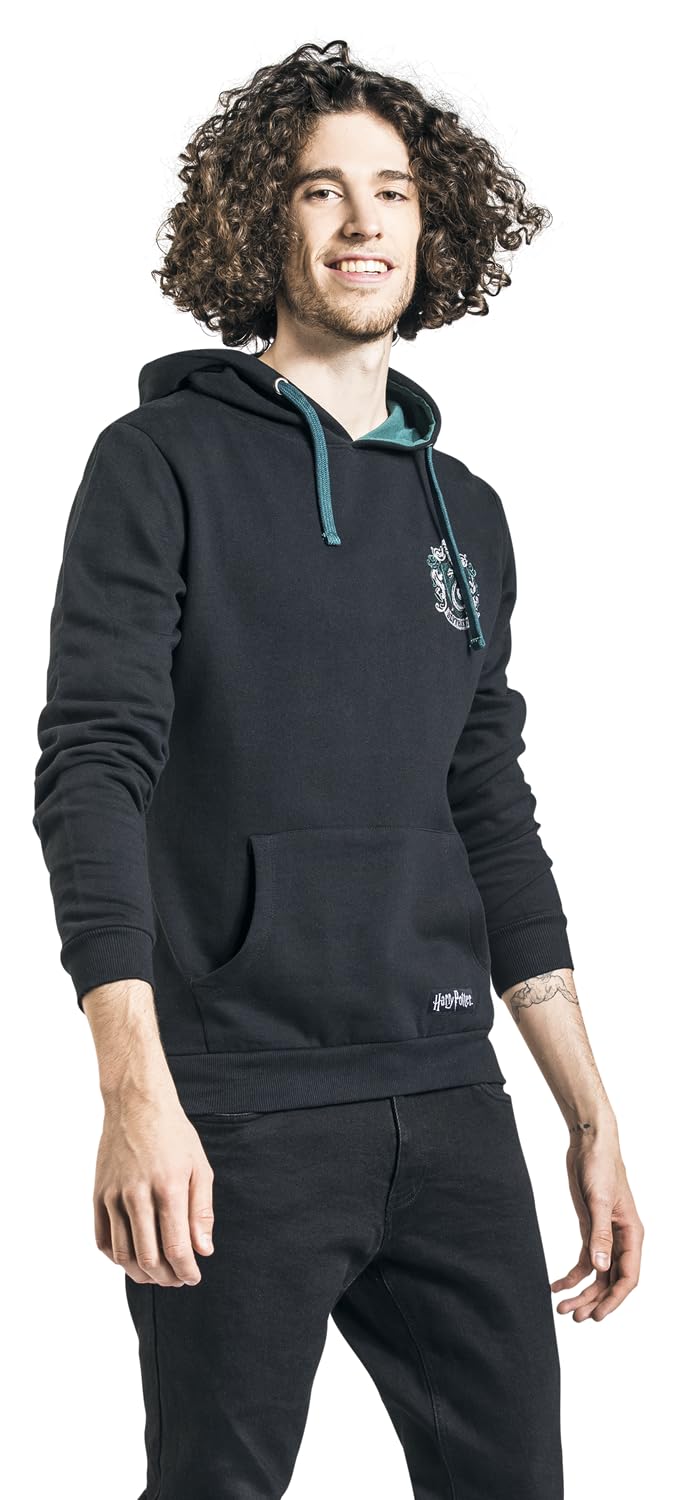Harry Potter Slytherin Männer Kapuzenpullover schwarz