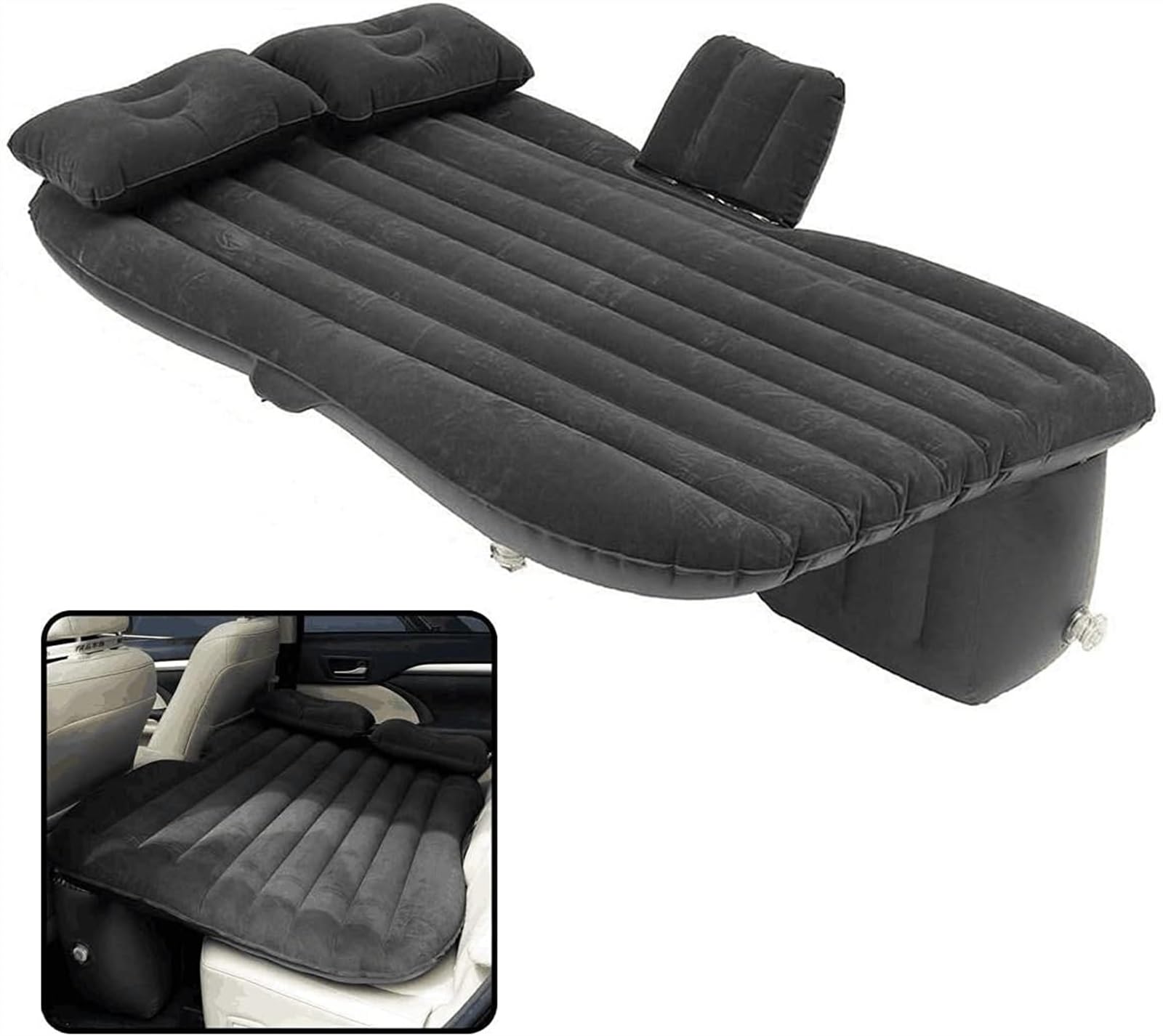 Colchoneta Hinchable Coche Cama De Aire Coche Colchón Aire Inflable Respaldo Cama Asiento SUV Camiones Tamaño Mediano Viajes Al Aire Libre Camping, Almohadilla Dormir Universal Accesorios Coche