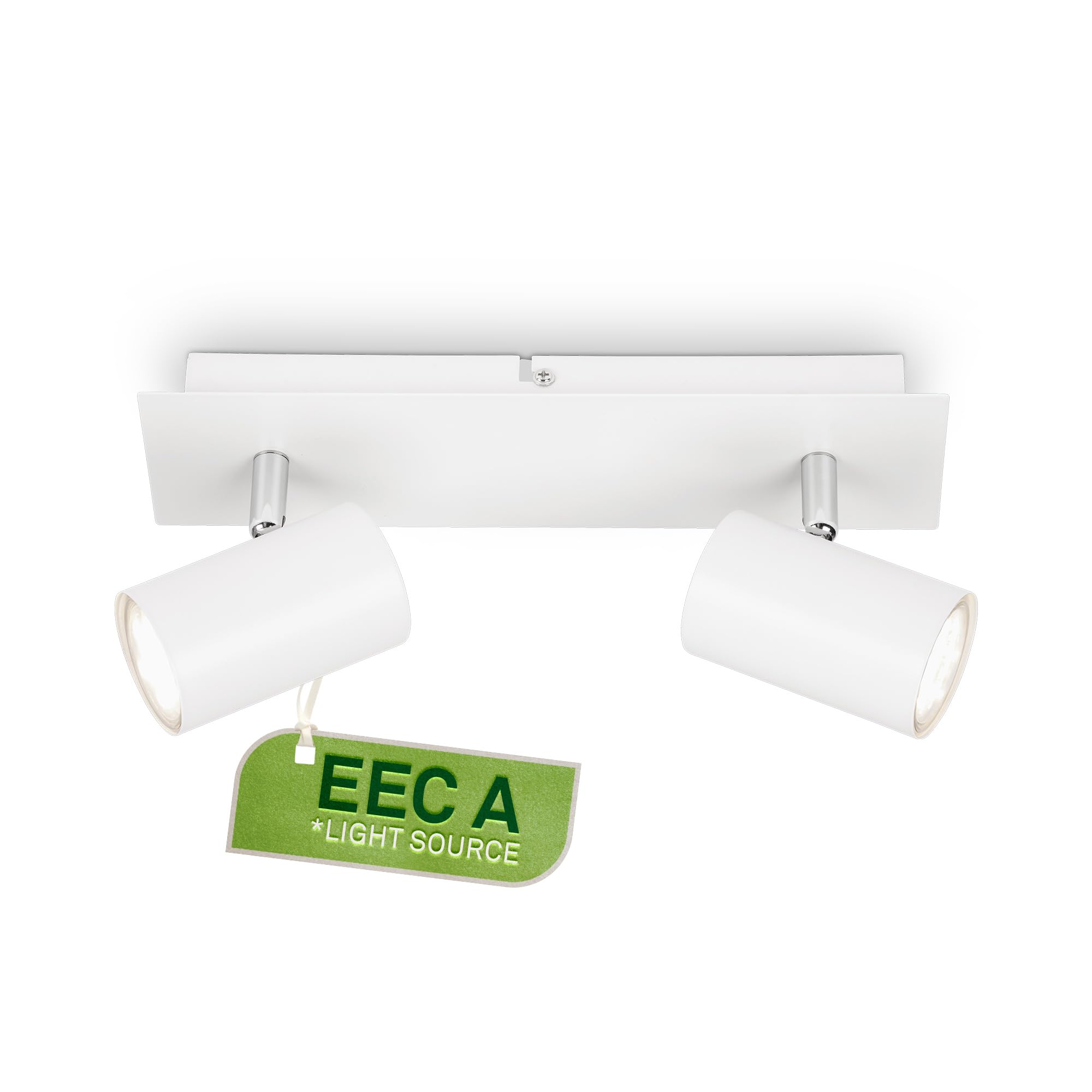 BRILONER - Ceiling Light, EEC A Light Source, Adjustable, 3000K Warm White, 2,5 W, 450 Lumens Each, Ceiling Lamp, Living Room Lamp, Bedroom, Kitchen, 29 cm, White