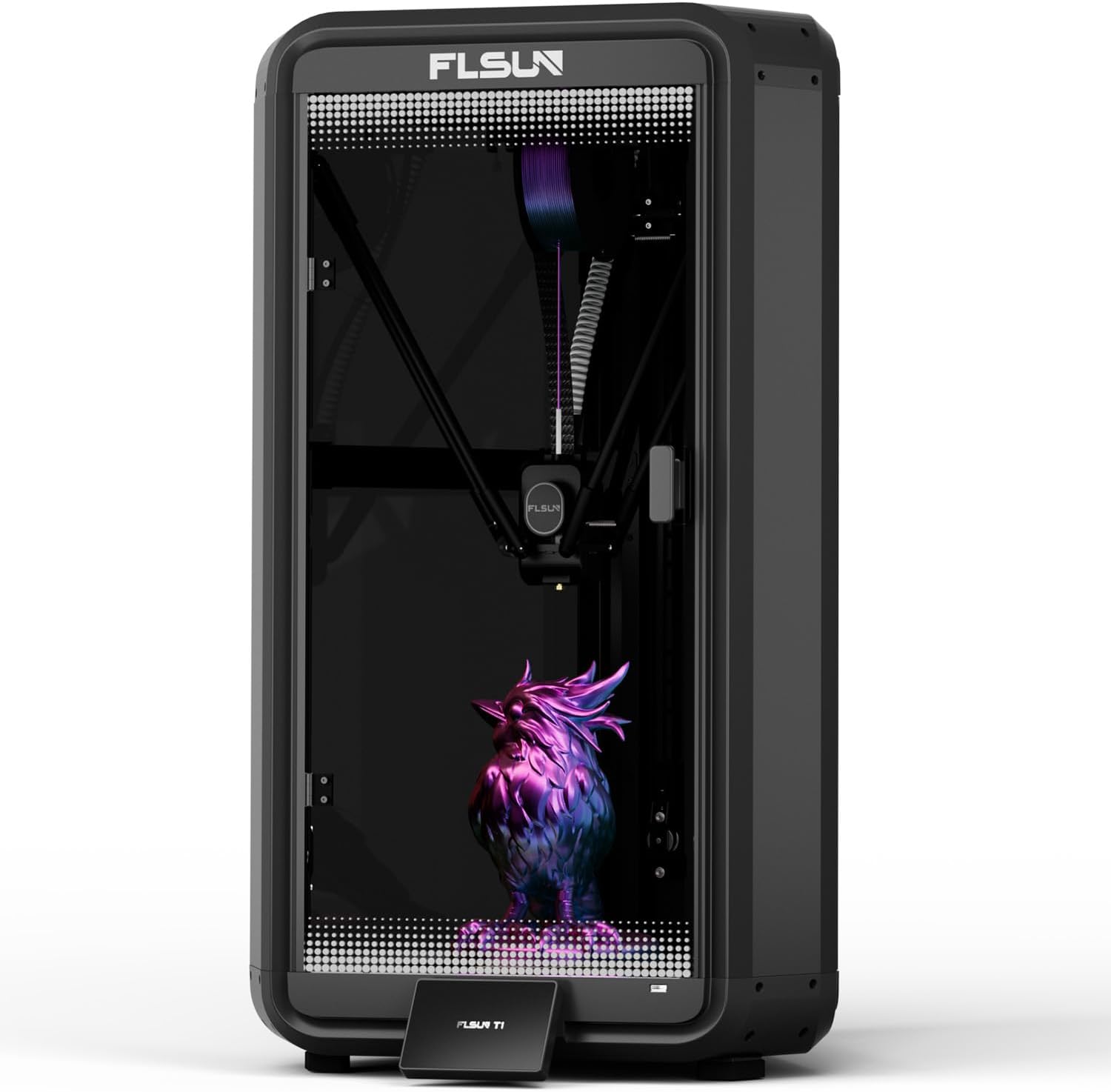 FLSUNT1 Delta 3D Printer - 2024 New Version FDM 3D Printers with High-Speed (1000mm/s), Fully Auto Leveling, Dual-Gear Direct Extruder, 300°C Printing Support,Printing Size 10.2" x 10.2" x 12.9"