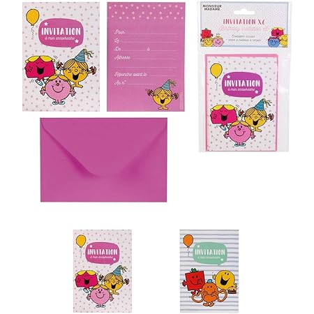 Les Colis Noirs Lcn 6 Cartes D Invitation Avec Enveloppes Monsieur Madame Taille Taille Unique Amazon Fr Jeux Et Jouets