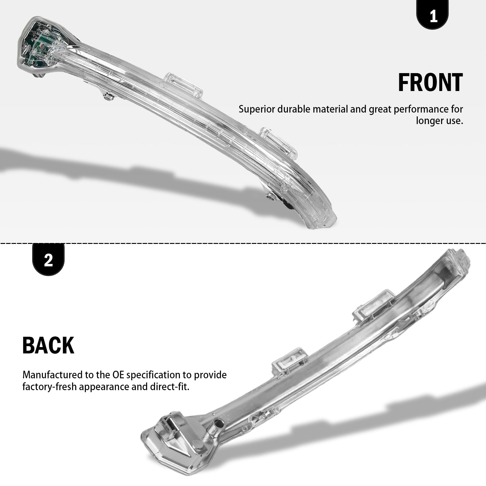 Sinistra Lato Conducente Freccia laterale specchietto retrovisore LED per GOLF 7 2012, T-U-N 2 2015, SPORTSVAN 2014 5G0949101