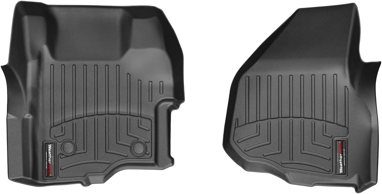 WeatherTech Custom Fit FloorLiners for Ford Super Duty, Super Duty, Super Duty - 1st Row (444261), Black